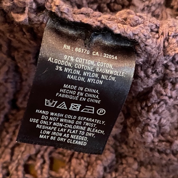 Anthropologie MOTH Plum Open Knit Cocoon Sweater Size Small - Picture 9 of 9